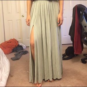 Urban outfitters double slit maxi skirt